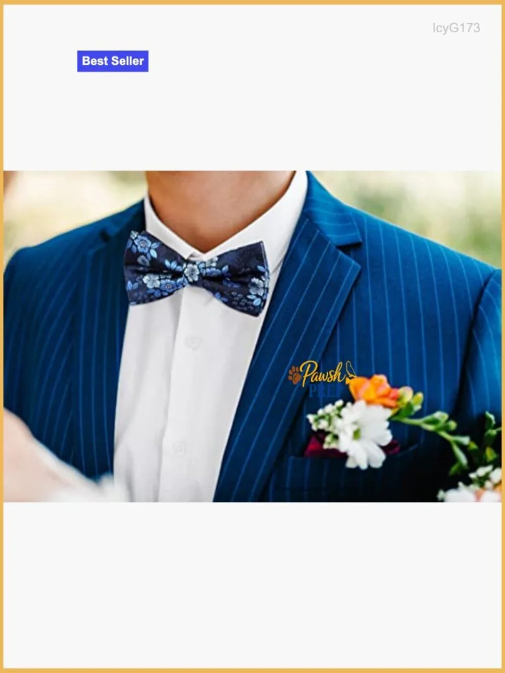 Pre-Tied Bow Tie Pocket Square Set Formal Wedding Party Accessory